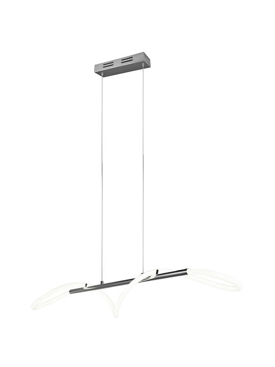 Trio Lighting Pendant Light Silver Rail with Socket E27 105x34x150cm