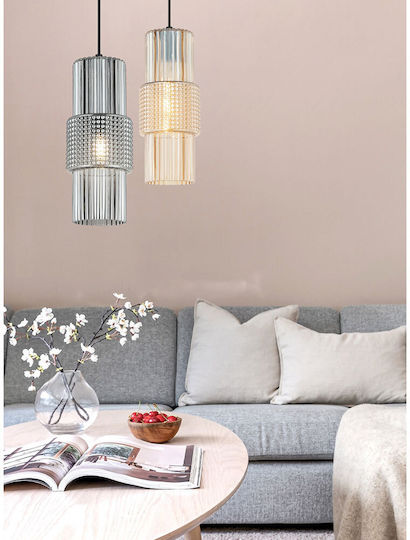 Viokef Lilian Pendant Light Blue Rail with Socket E27 120x320cm