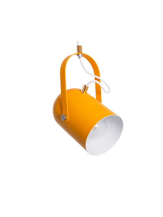 GloboStar Hazel Висящо Осветително Тяло Жълт с Цокъл E27 12x18x27см.