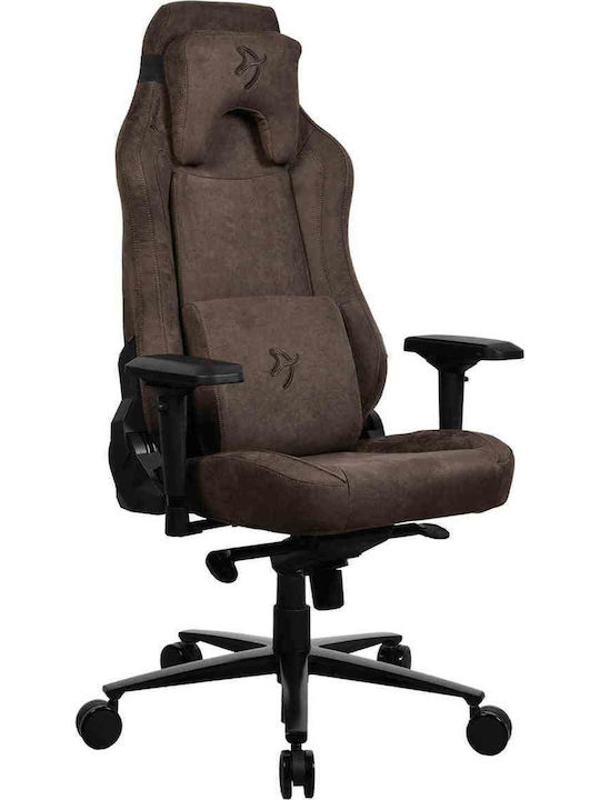 Arozzi Vernazza Supersoft Υφασμάτινη Καρέκλα Gaming με Ρυθμιζόμενα Μπράτσα Καφέ