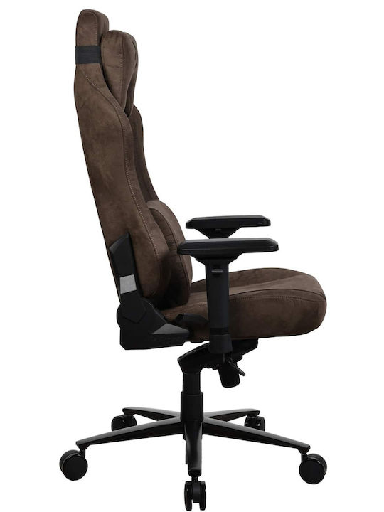 Arozzi Vernazza Supersoft Υφασμάτινη Καρέκλα Gaming με Ρυθμιζόμενα Μπράτσα Καφέ