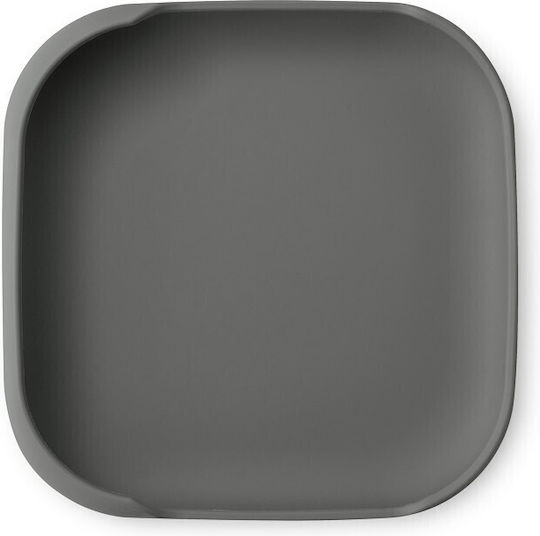 Interbaby Baby Food Plate made of Silicone Petrol Blue
