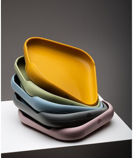 Interbaby Baby Food Plate made of Silicone Green