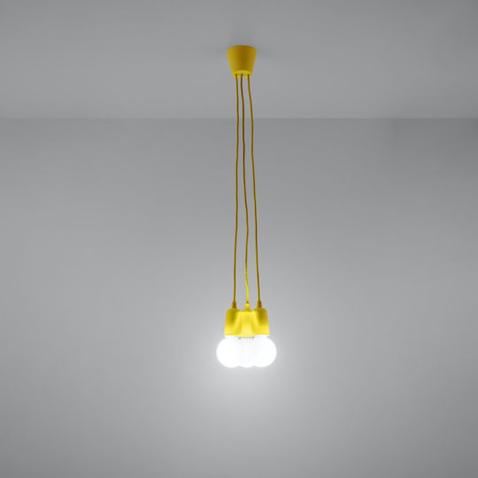Sollux Diego Висящо Осветително Тяло Жълт с Цокъл E27 13x13см.