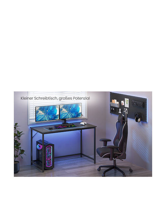 Birou Vasagle Cadru din Oțel 60x120x75cm Industrial Negru