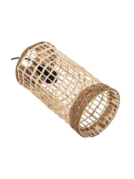 HomeMarkt Κρεμαστό Φωτιστικό Καφέ Boho Πλέγμα με Ντουί E14 21x43εκ.