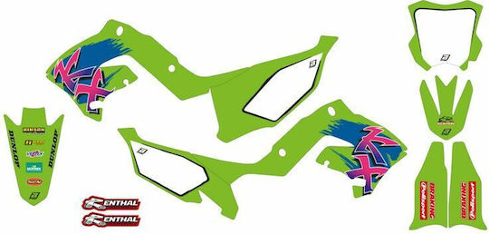 Blackbird Racing Sticker Set 8427aa Kawasaki Kx 250 03-08 Kawasaki Kx 125 M 03-08 Green-pink