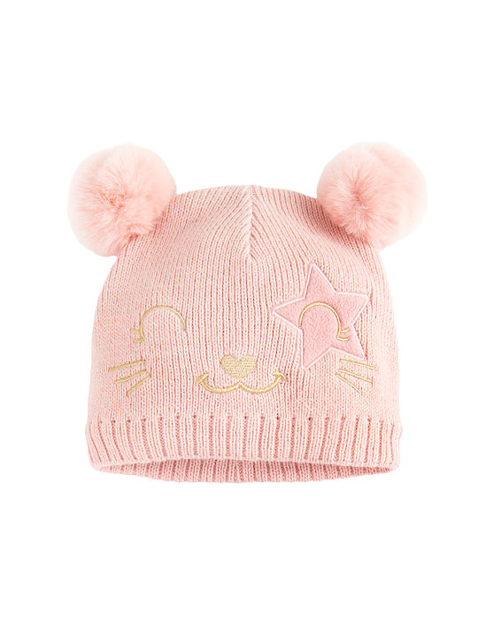 Cool Club Kids Beanie Set with Scarf Knitted Pink