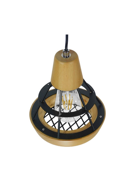 GloboStar Akron Pendant Light Beige Grid with Socket E27 22x21x22cm