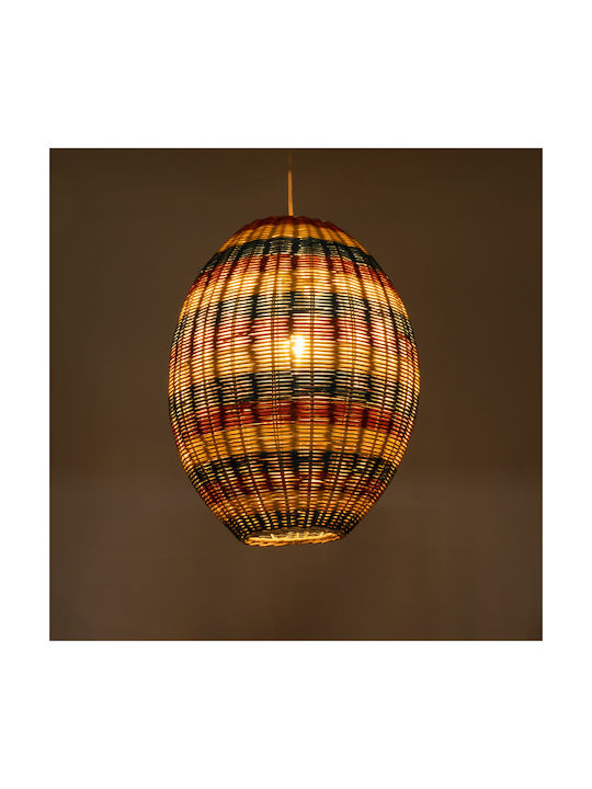 GloboStar Caballeros Hängelampe Bulb Boho Raster mit Fassung E27 40x50cm.