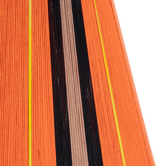 GloboStar Habana Hängelampe Orange Boho Raster mit Fassung E27 50x52x60cm.
