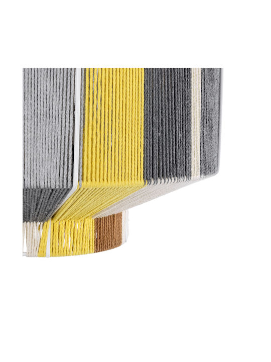 GloboStar Salerno Pendant Light Yellow Boho Grid with Socket E27 42x42x35cm