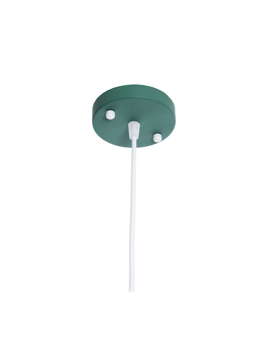 GloboStar Hazel Pendant Light Green with Socket E27 12x18x27cm