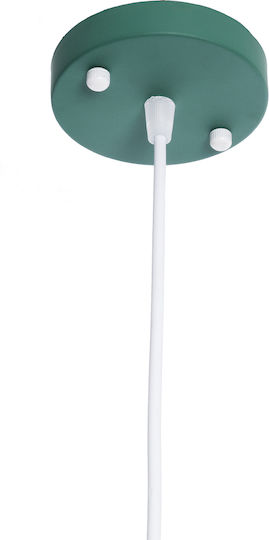 GloboStar Hazel Κρεμαστό Φωτιστικό Πράσινο με Ντουί E27 12x18x27εκ.