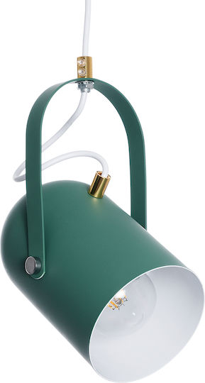 GloboStar Hazel Κρεμαστό Φωτιστικό Πράσινο με Ντουί E27 12x18x27εκ.