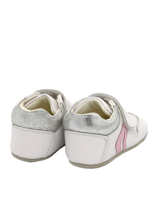 Geox Βρεφικά Sneakers Αγκαλιάς Λευκά Ian