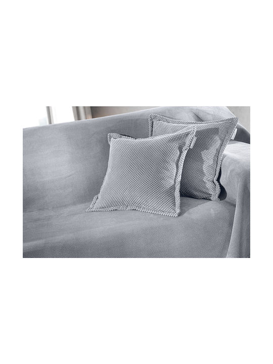 Guy Laroche Decorative Pillow Case Rubicon Fleece Silver 45x45cm.