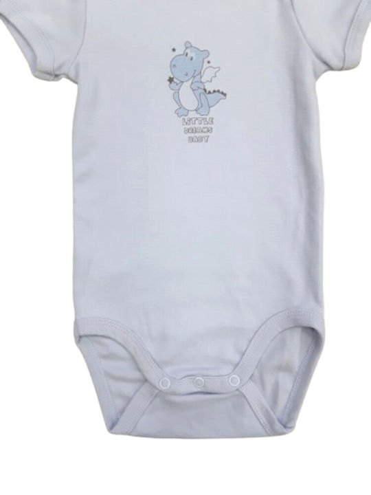 Pretty Baby Baby Bodysuit Underwear Short-Sleeved Dinos Little Dreams White