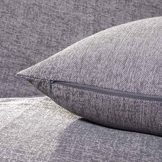 Bed&Bath Decorative Pillow Case from 100% Cotton Gray 57x57cm