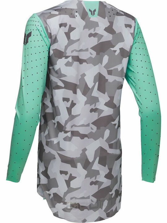 Thor Sportmode Γυναικεία Μπλούζα Motocross Μακρυμάνικη Πράσινο Χρώμα