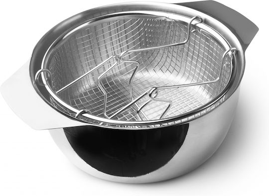 Ibili Frying Pan Basket Lid Stainless Steel 18/10 20 Cm 2 L Silver