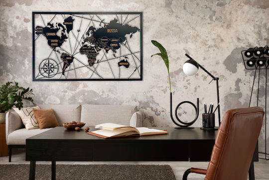 World Map Openwork Panel 3D Wall Map Picture Decoration