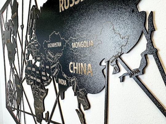 World Map Openwork Panel 3D Wall Map Picture Decoration