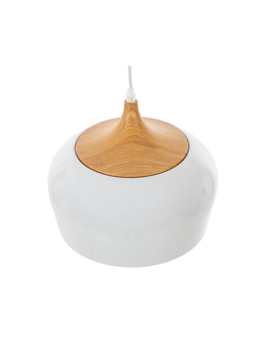 Artekko Κρεμαστό Φωτιστικό Λευκό με Ντουί E27 31x31x20εκ.