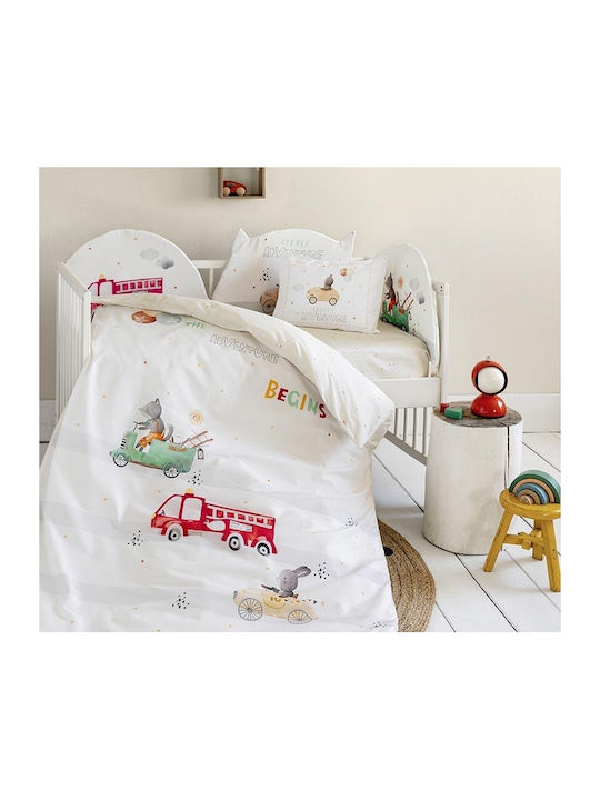 Nima Little Adventure Бебешка кувертюра Памук Red 100x140см Nima Little Adventure Бебешка кувертюра Памук Red 100x140см