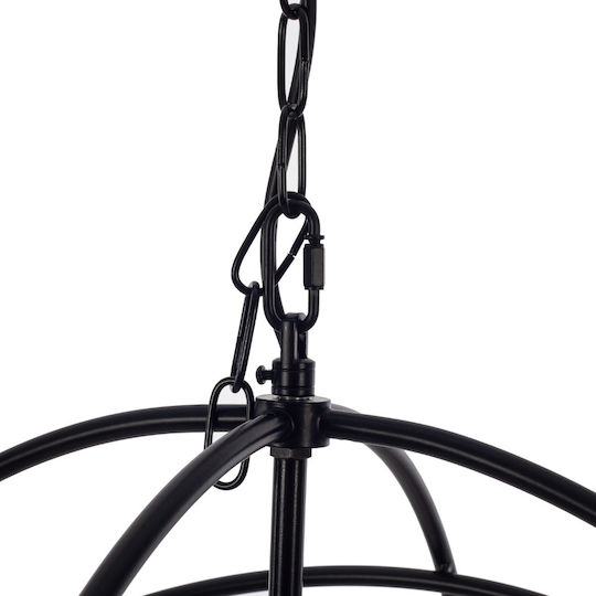 Artekko Lustră Negru pentru 6 Becuri E14, E.14 53x53x50cm.