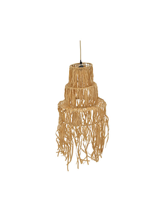 Inart Nairan Pendant Light Beige with Socket E27 36x36x125cm