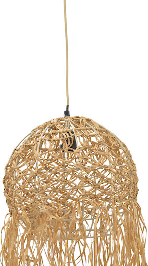 Inart Natural Lustră Bej cu Dulie E27 38x38x110cm.