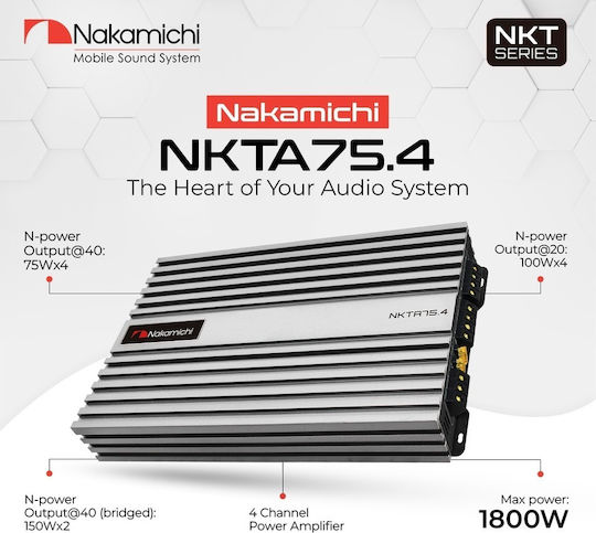Nakamichi Amplificator Auto 4 canale