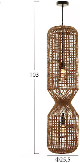 HomeMarkt Κρεμαστό Φωτιστικό Μπεζ 25x100x100εκ.