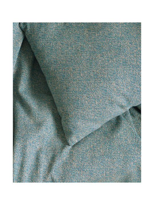 Rythmos Decorative Pillow Case Only Petrol Blue 40x40cm