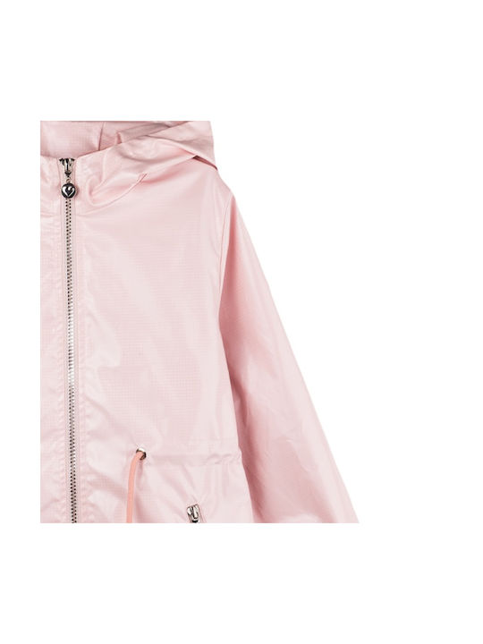 Joyce Waterproof Kids Casual Jacket Windproof with Hood Pink Happy In The Rain