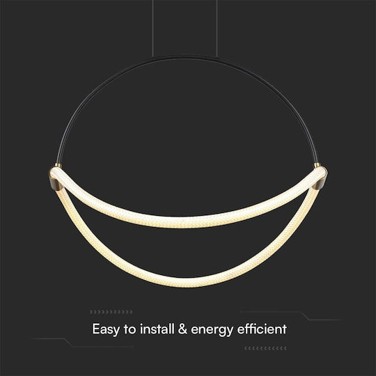 V-TAC Pendant Light Black 50x16x170cm