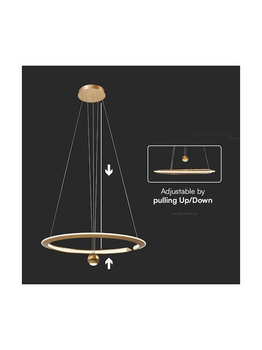 V-TAC Pendant Light Gold 62x60cm