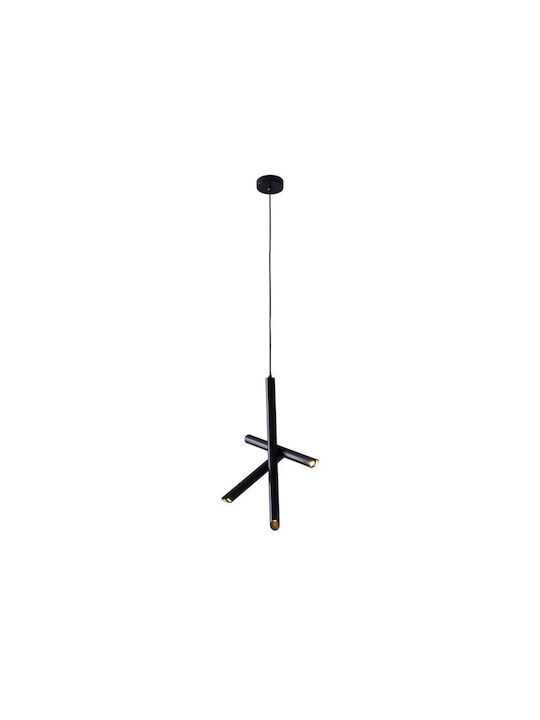 Luma Κρεμαστό Φωτιστικό Satin Black LED 24x55εκ.