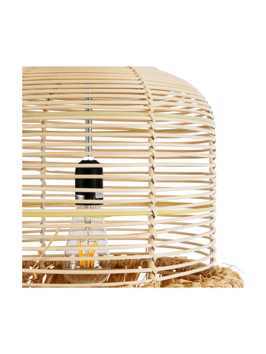 GloboStar Basseterre Deckenleuchte Beiges Boho Raster mit Lampenbirnensockel E27 35x35x60cm