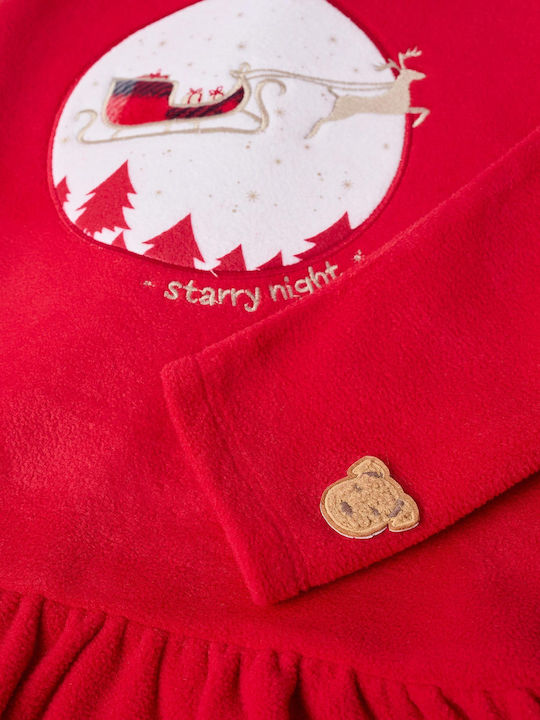 Zippy Pijama pentru copii De iarnă Fleece Roșie