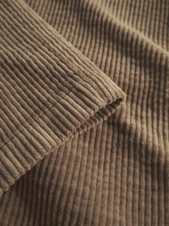 Μακρυμάνικo Κοτλέ Overshirt Καφέ
