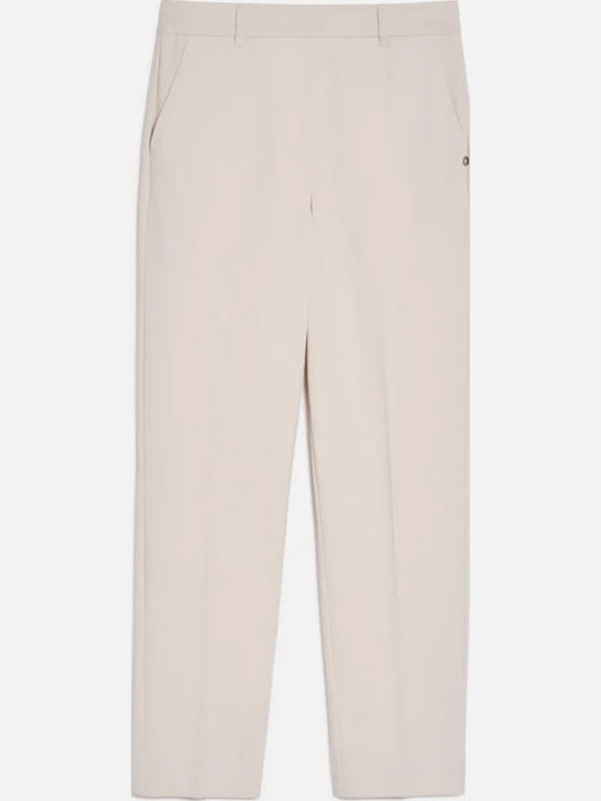 Women's Fabric Trousers Ivory