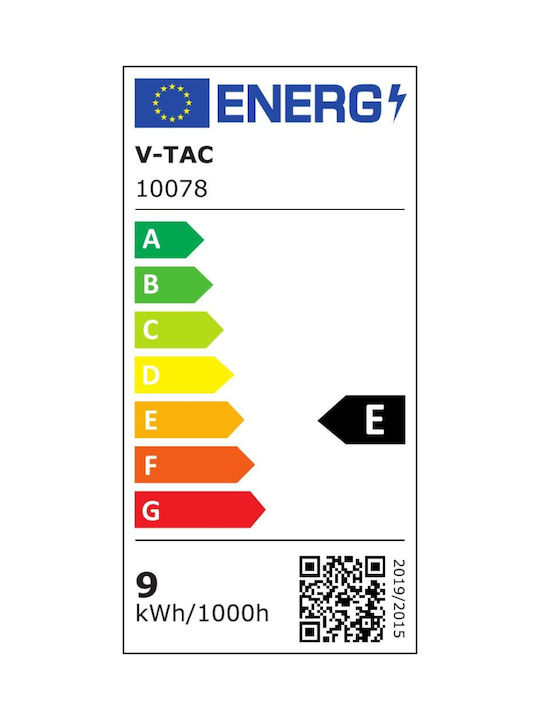 V-TAC Pendant Light Black 100cm