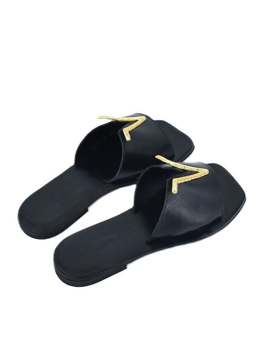 Sandale Casual Damă din Piele Negru