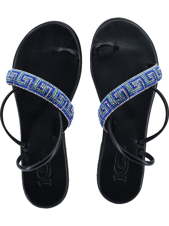Sandale Casual Damă Din Piele Albastru