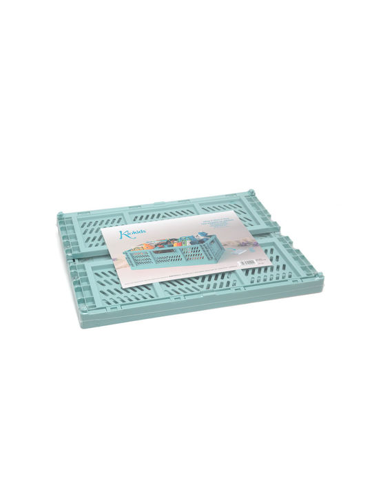 Kiokids Kinder Aufbewahrungsbox Faltbar aus Kunststoff Grün 30x40x15cm 1Stück