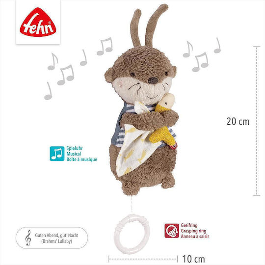 Fehn Окачен Играчка за детска количка с музика Otter за 0++ Месеца