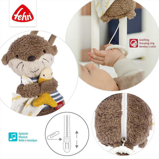 Fehn Окачен Играчка за детска количка с музика Otter за 0++ Месеца