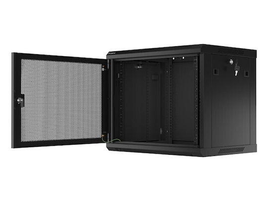 Lanberg Επιτοίχια Καμπίνα Rack 9U Μαύρο WF01-6409-23B